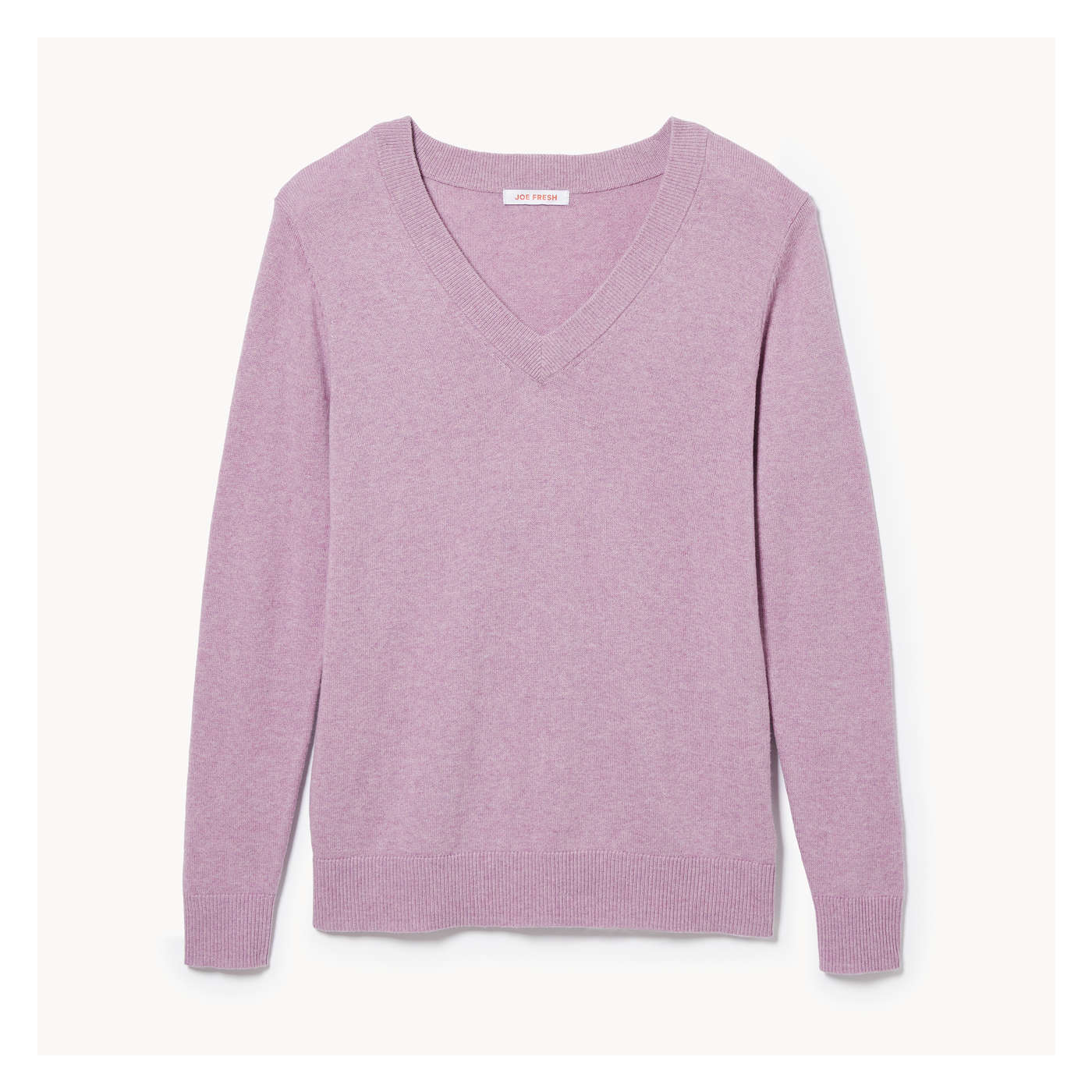 V Neck Sweater in Purple Mix from Joe Fresh